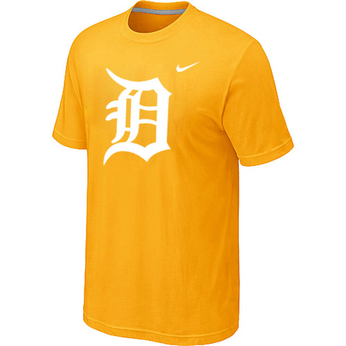 Men's Detroit Tigers Fresh Logo Yellow T-Shirt